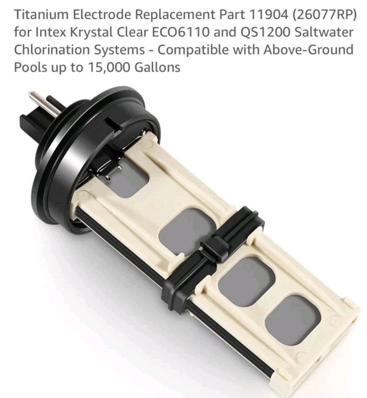 11904 Titanium Electrode Replacement for Intex Saltwater Chlorine Pump System
