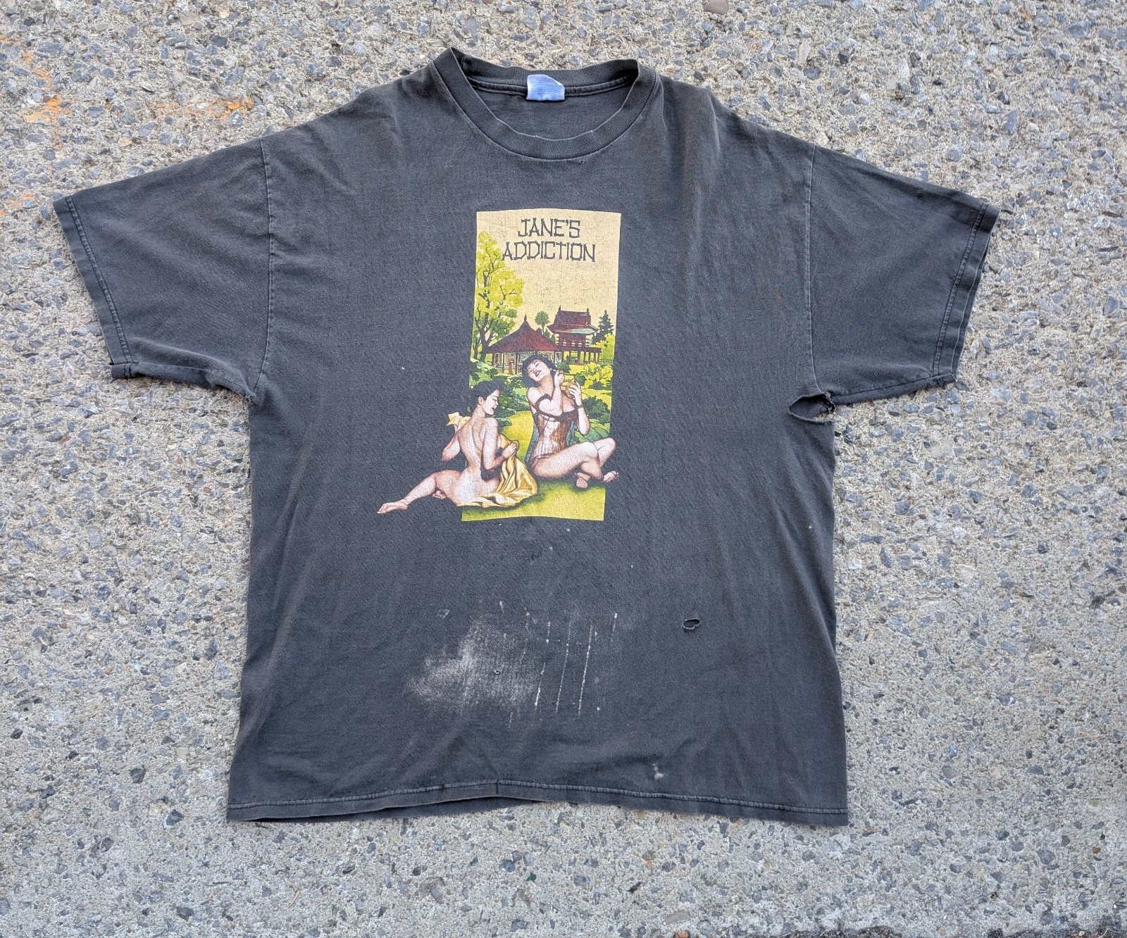 Vintage 2001 Janes Addiction Jubilee Tour T-Shirt DISTRESSED  Size XL