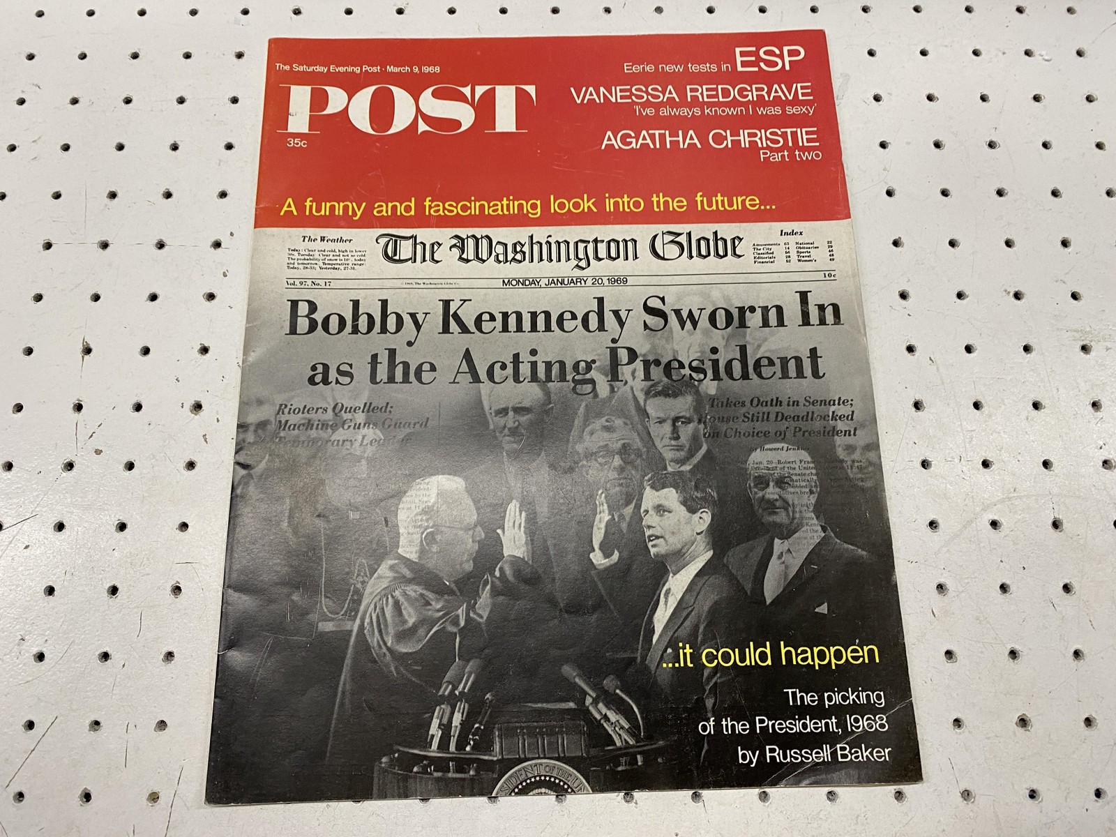 Vintage 1968 Saturday Evening Post Magazine March 9 Bobby Kennedy President RFK