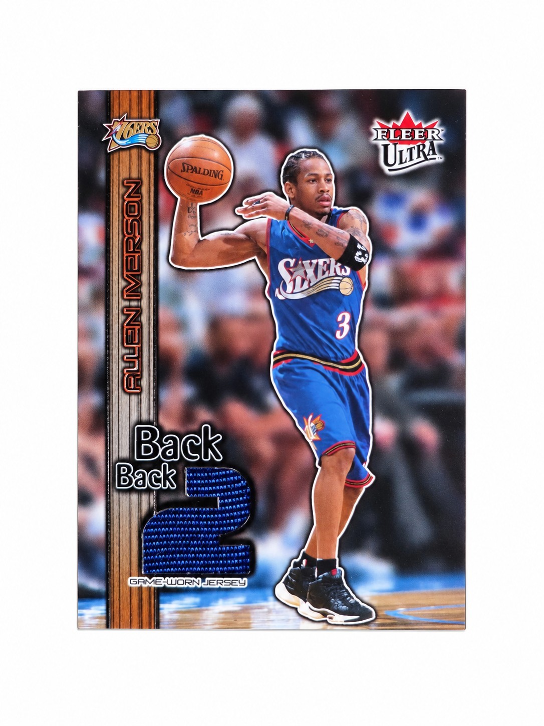2002-03 Fleer Ultra Back 2 Back Memorabilia 370/500 Allen Iverson HOF 2002-03 Fleer Ultra Back 2 Back Memorabilia 370/500 Allen Iverson HOF