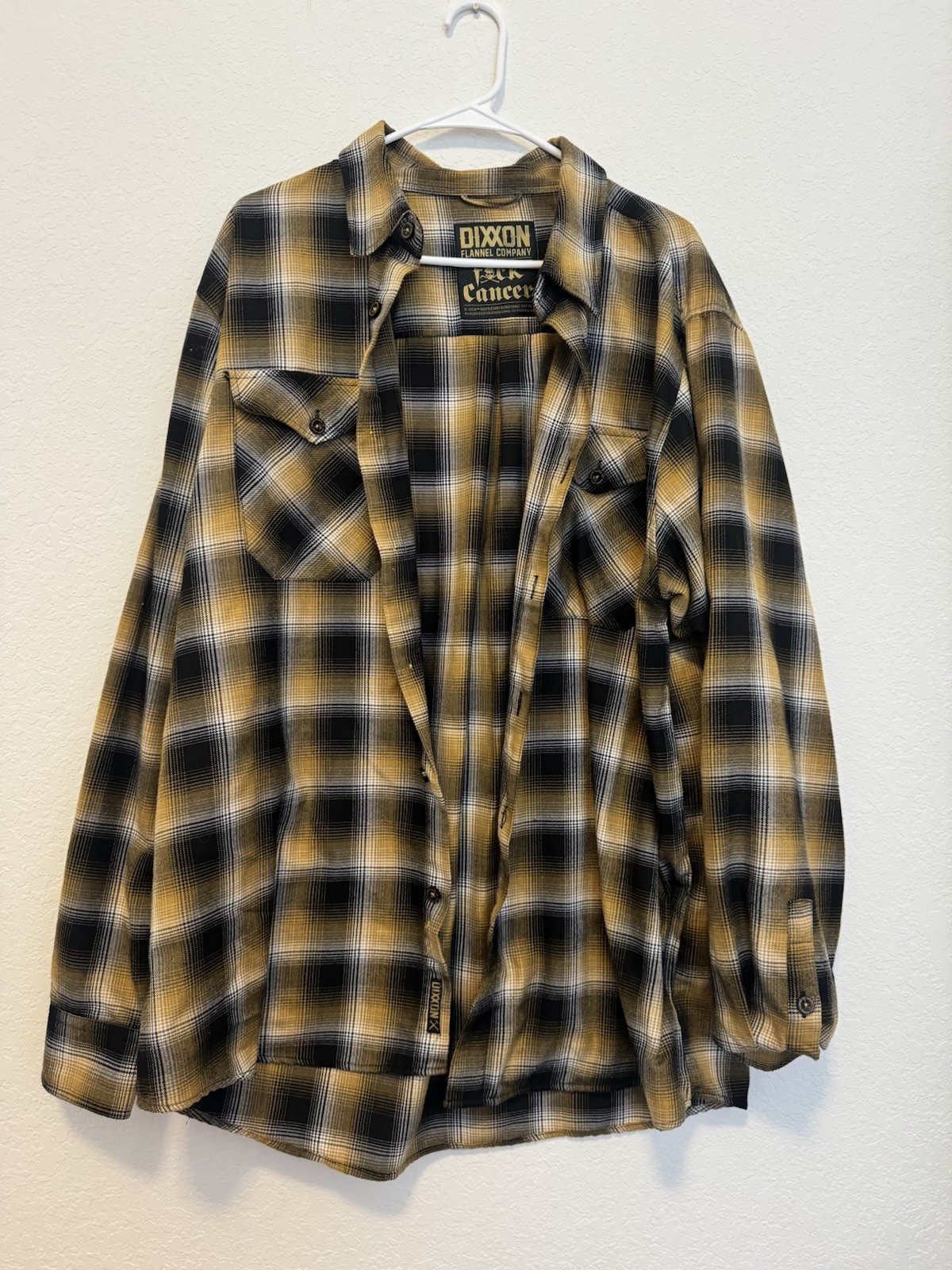Dixon Flannel Company Plaid Flannel Shirt Men’s 2XL Yellow/ Black