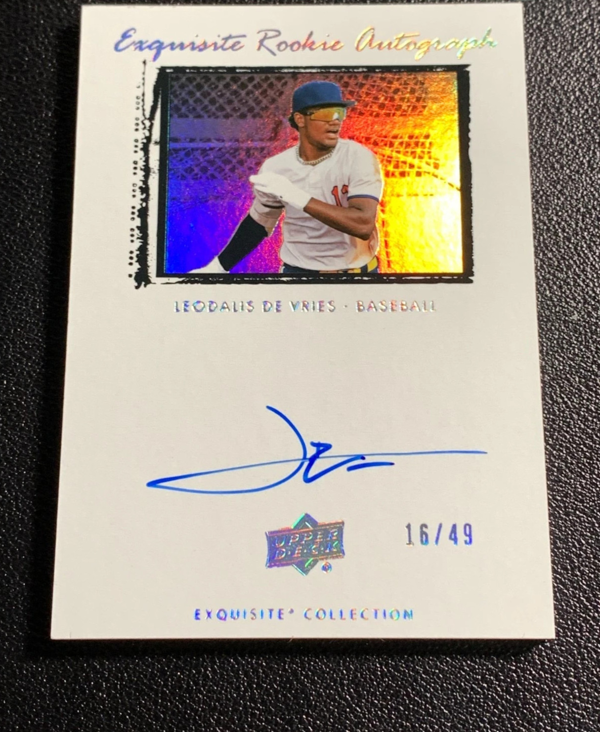 2024 UD Goodwin Champions Leodalis De Vries Exquisite Rookie RC Auto 16/49