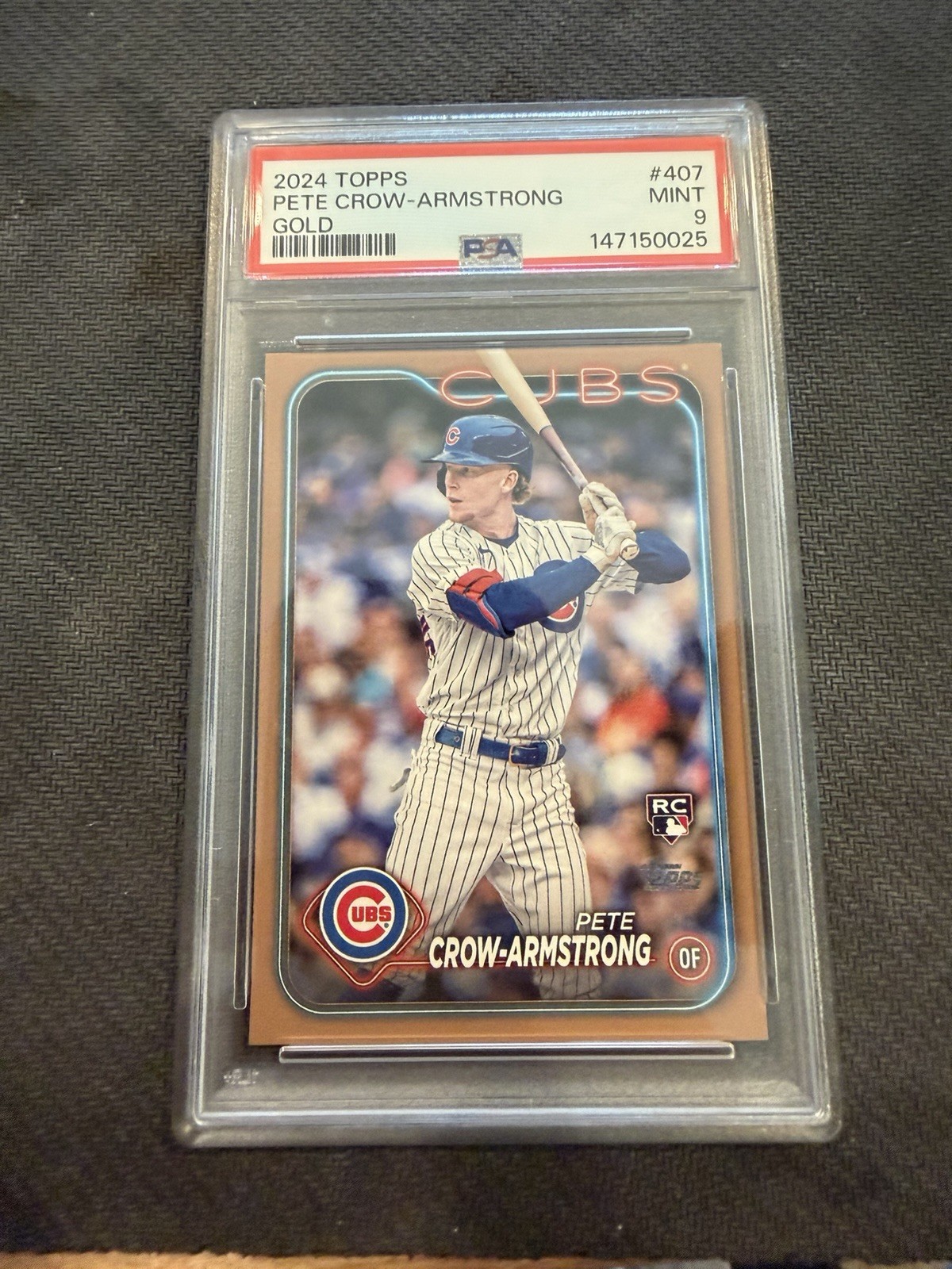 Topps Series 2 2024 Pete Crow-Armstrong Cubs #407 Gold /2024 RC PSA 9
