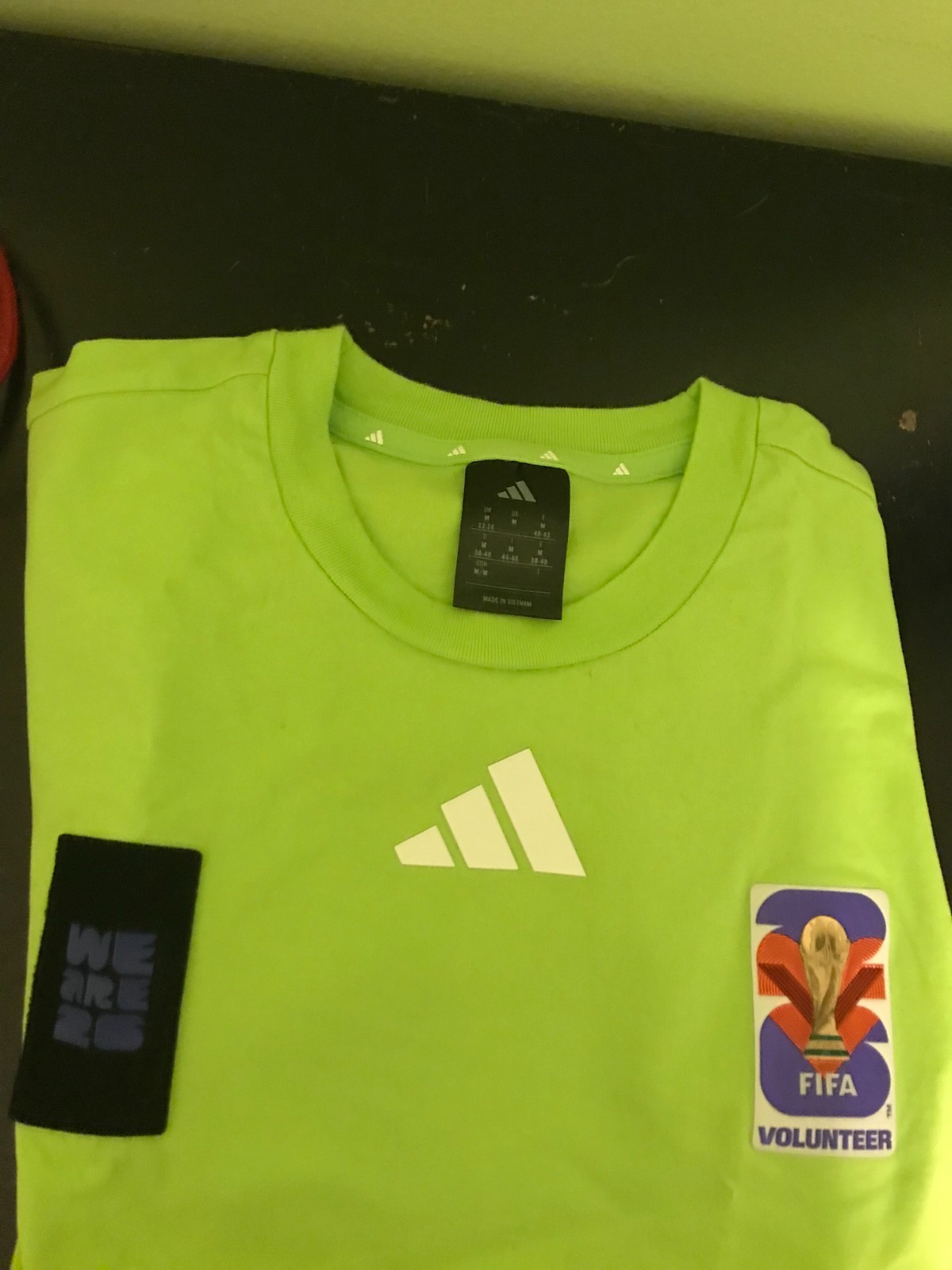 FIFA World Cup 2026 Adidas Official Volunteer T-Shirt / US M/ Lightly Used FIFA World Cup 2026 Adidas Official Volunteer T-Shirt / US M/ Lightly Used