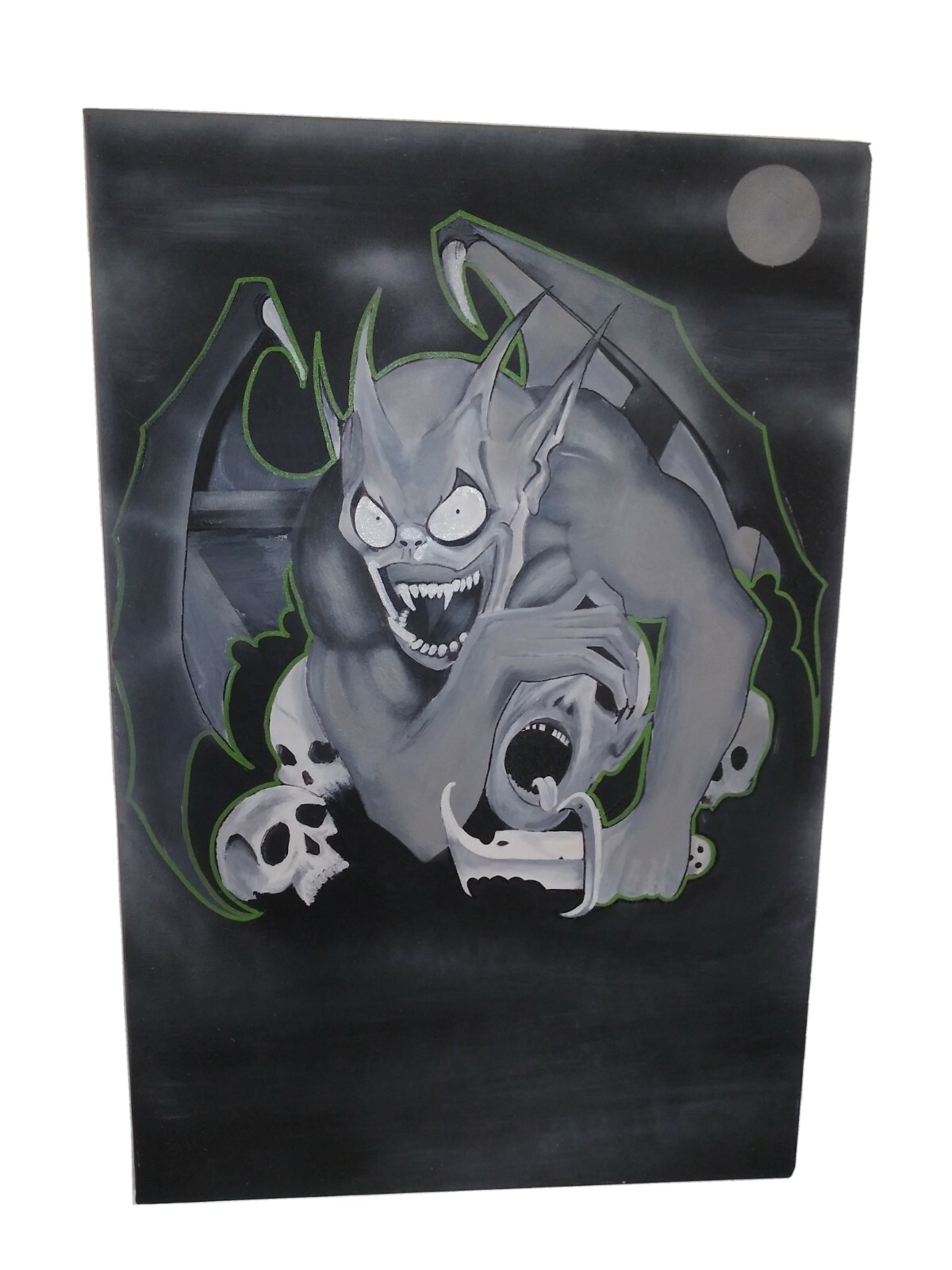 Gargoyle Painting - 24 X 36 Inches - Acrylic Canvas - Original 