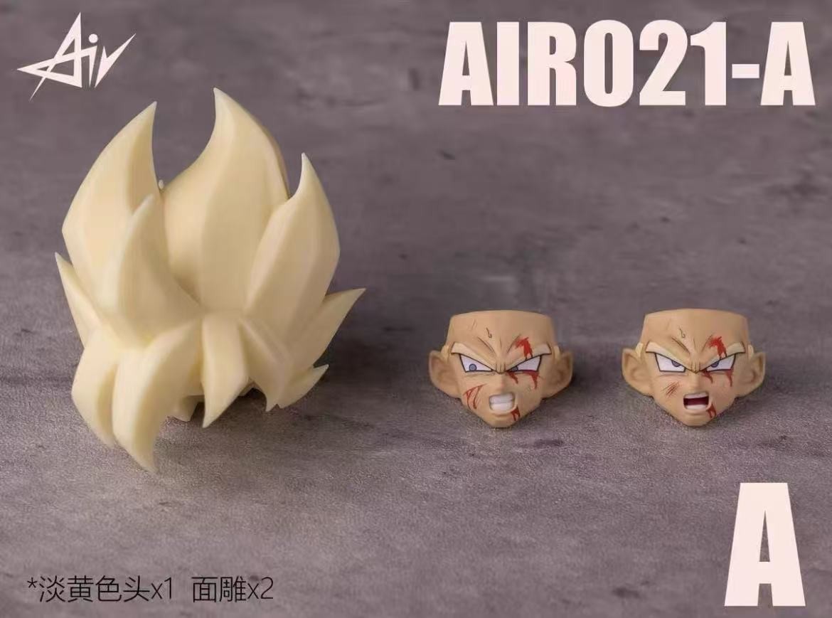 AIR custom 1/12 shf LSSJ Goku head sculpt AIR021-A-B-C( No Figure) AIR custom 1/12 shf LSSJ Goku head sculpt AIR021-A-B-C( No Figure)