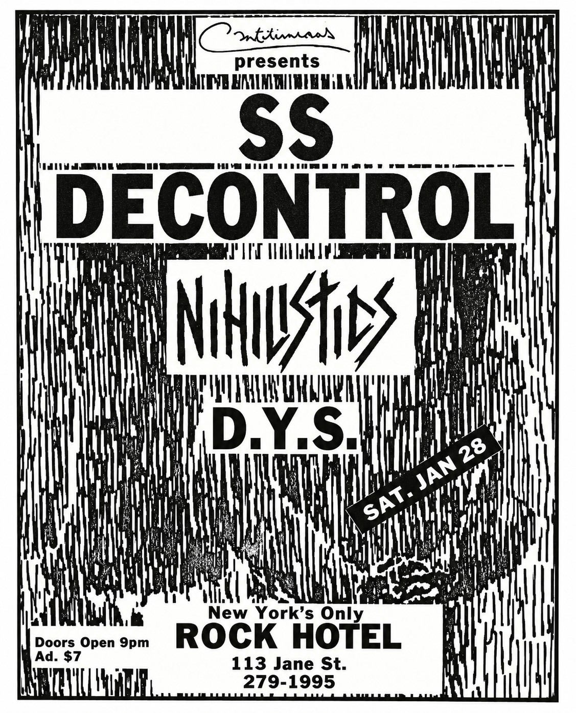 SS Decontrol - SSD Nihilistics DYS Rock Hotel New York City Saturday January 28