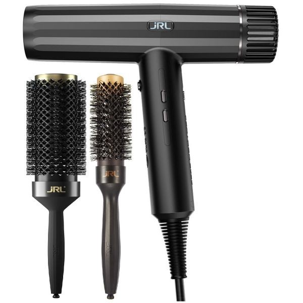JRL PROFESSIONAL JRL FORTE PRO DRYER + FREE 2 PIECE MIXED BRISTLE -  BLACK/GOLD