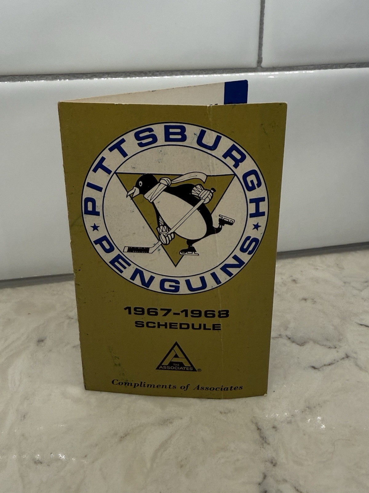 Rare NHL Pittsburgh Penguins Schedule 1967-68 Inaugural Season NHL Civic Arena