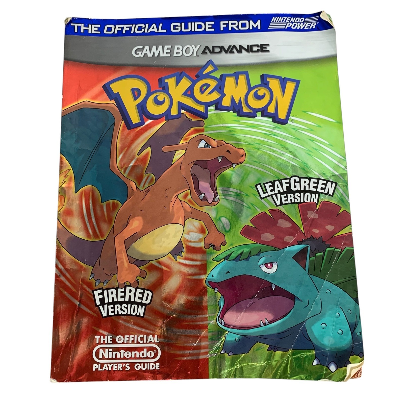 Official Nintendo Pokemon FireRed LeafGreen Strategy Guide GBA w/ Combat Chart