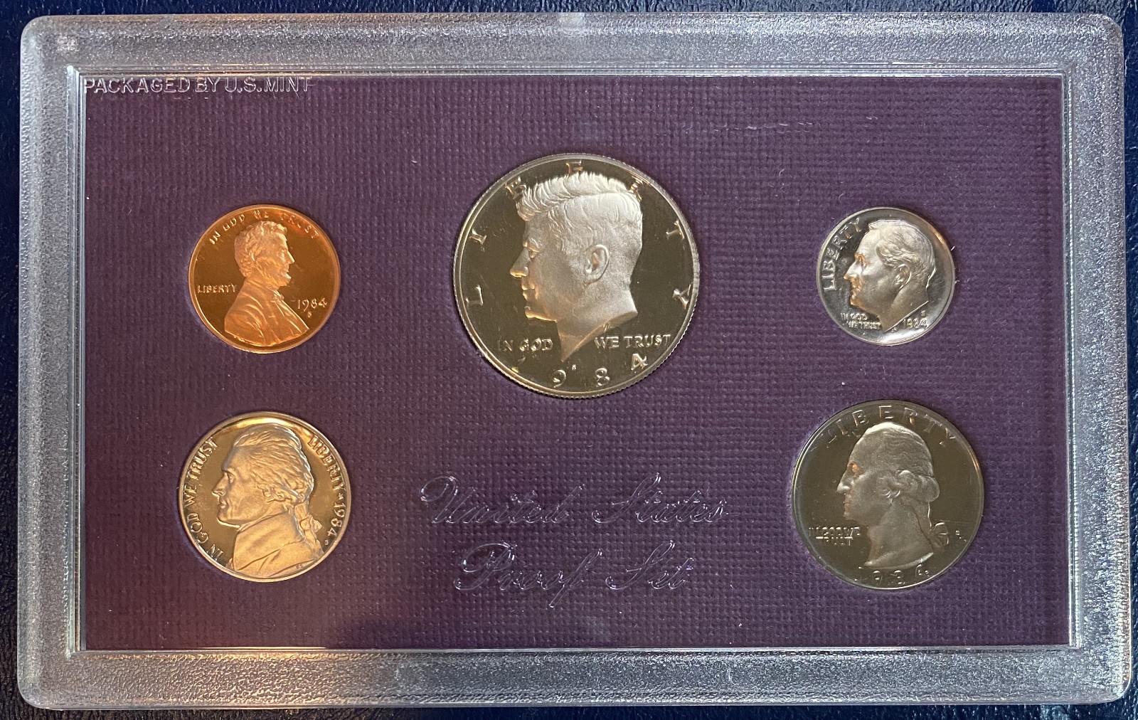 1984 S Proof Set - 5 Coins - Original Government Packaging US Mint OGP
