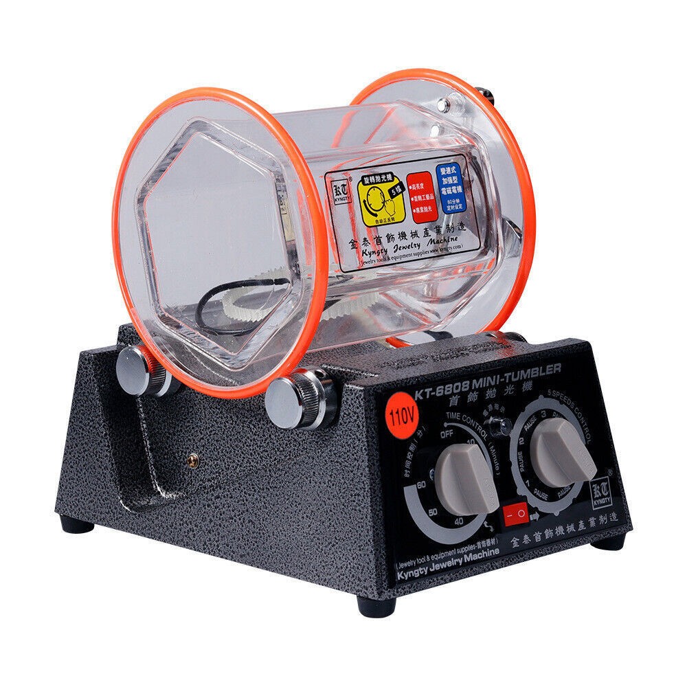 3KG Mini Rotary Tumbler Jewelry Polisher Jewelry Drum Polishing Machine KT-6808-