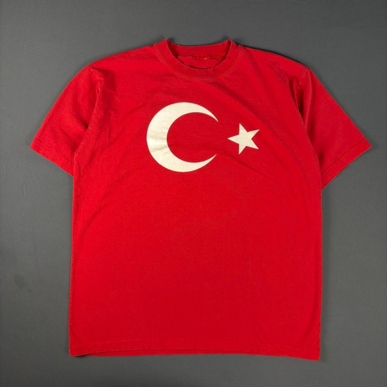 Vintage Turkey Flag T-Shirt Mens XL Red Streetwear Crescent Star Graphic Tee Vintage Turkey Flag T-Shirt Mens XL Red Streetwear Crescent Star Graphic Tee