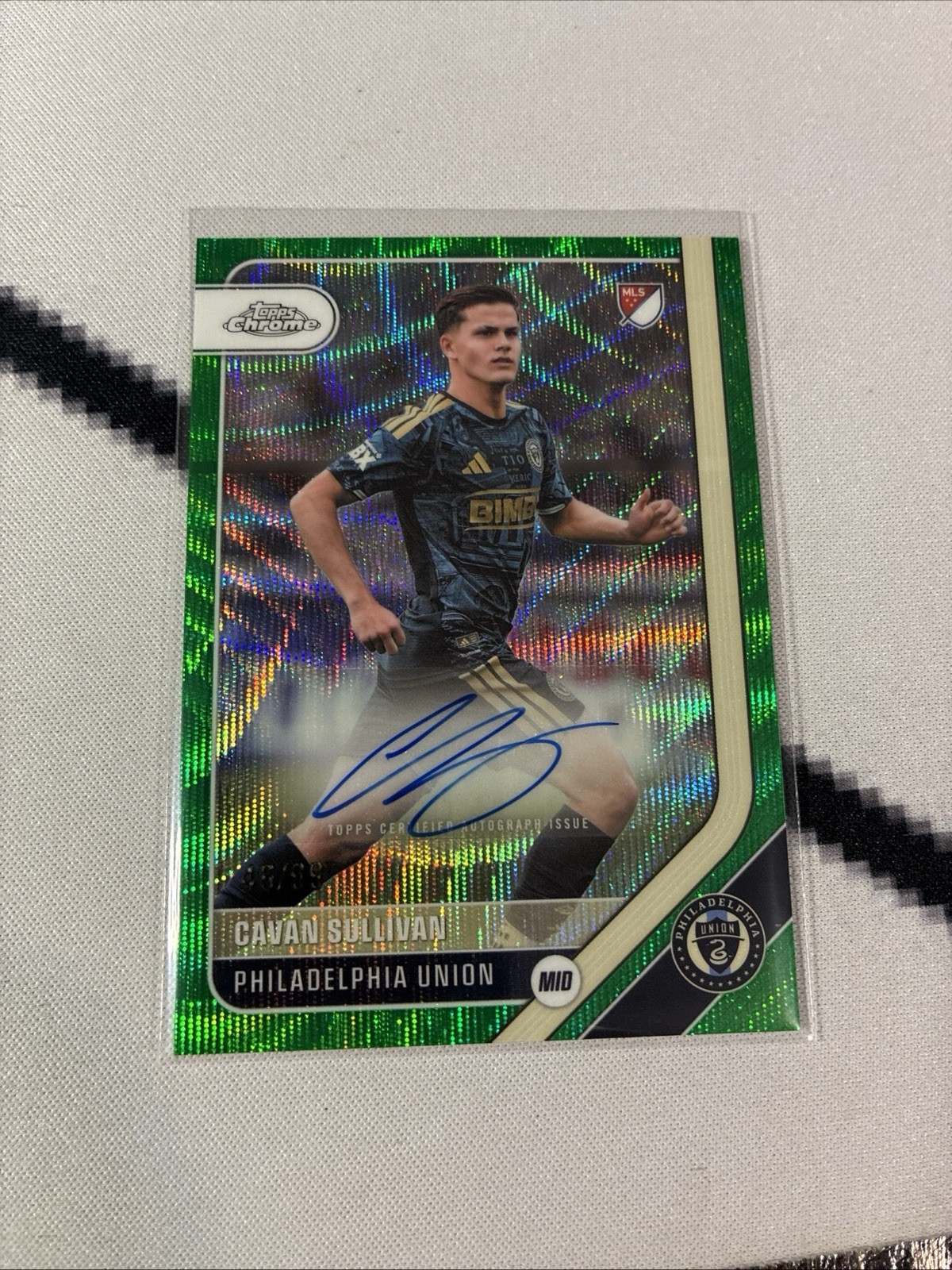 2026 Topps Chrome MLS Autographs Cavan Sullivan #CA-CS Green Wave Refractor /99