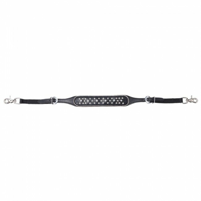 Tough-1 Black Alligator Overlay Starlight Collection Wither Strap 53-1615 Tough-1 Black Alligator Overlay Starlight Collection Wither Strap 53-1615