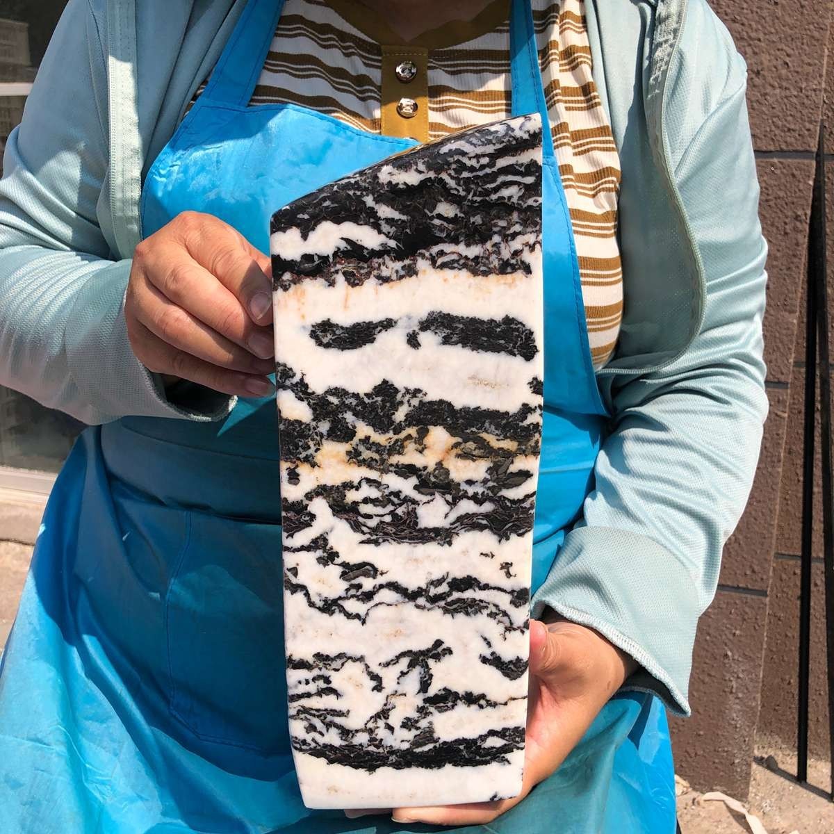 9.9LB Top Natural zebra stone crystal Reiki mineral specimen healing 1678