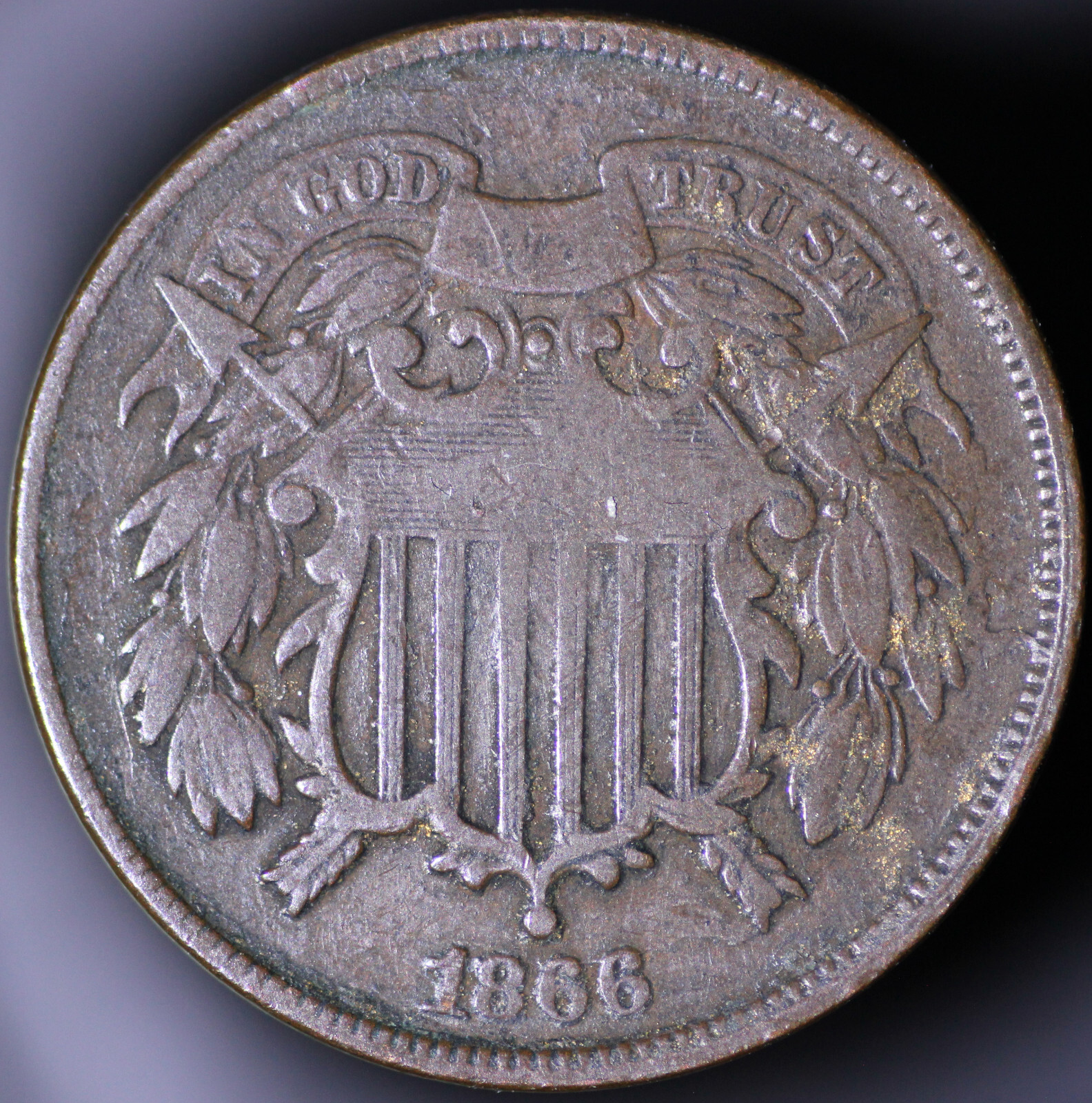 1866 2c Piece F-VF    (#A)