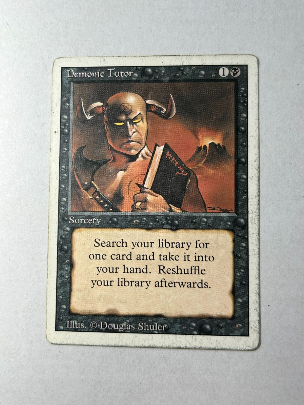 Demonic Tutor Revised Edition 1994 MTG Magic The Gathering HP 