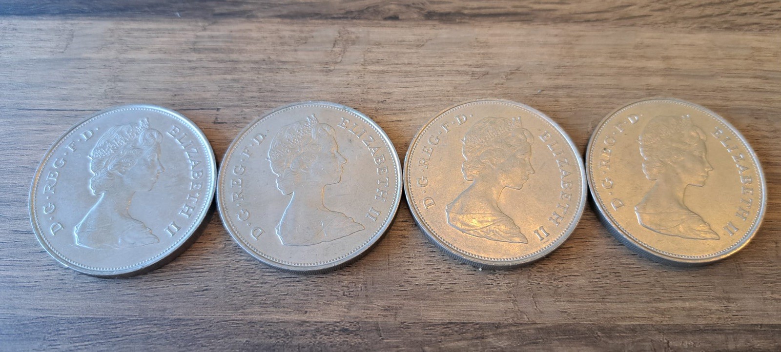 4 x 1981 Charles & Diana Royal Wedding Commemorative Crown Coins UK