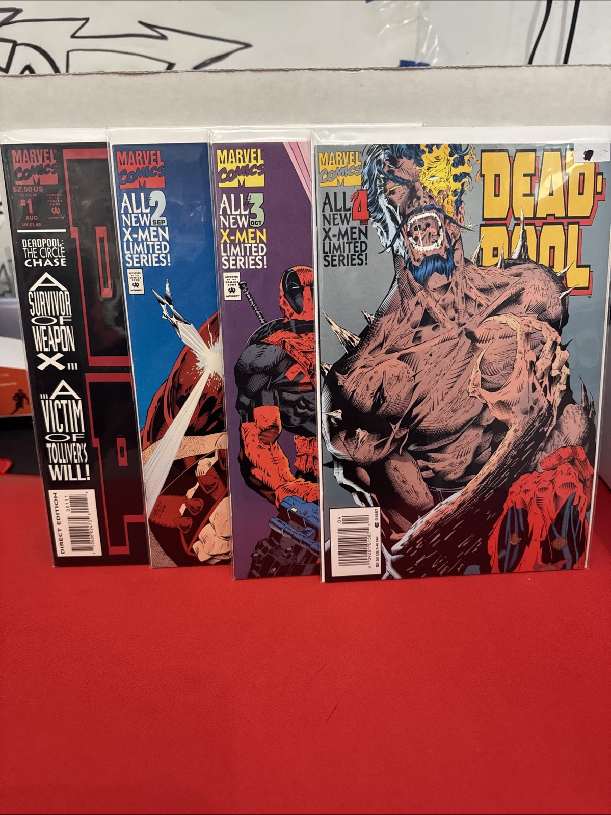 Deadpool The Circle Chase #1-4 Complete Set 1993 Marvel 1st Solo Series