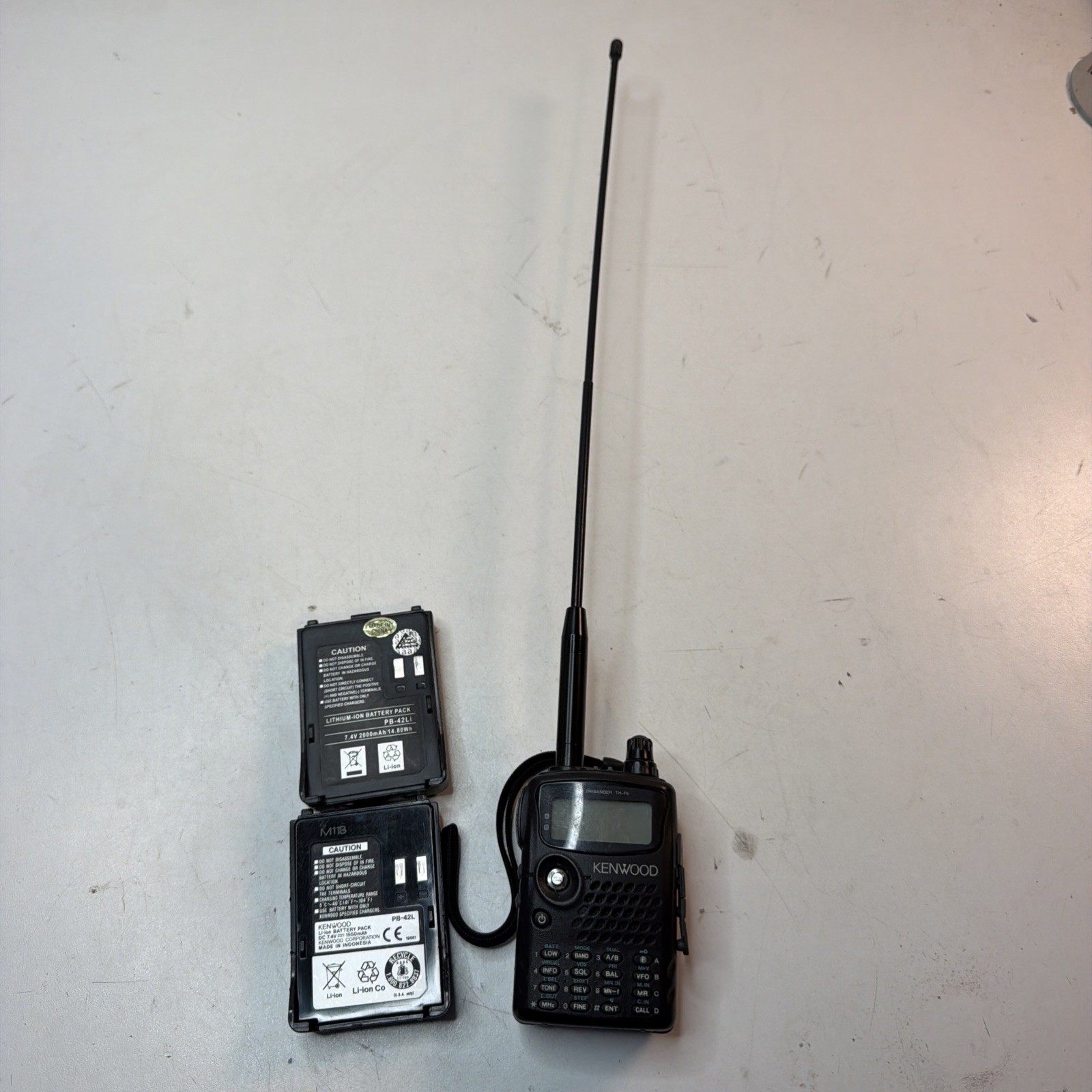 Kenwood TH-F6A Ham Radio Handheld Tribander Transceiver (US version, works well)