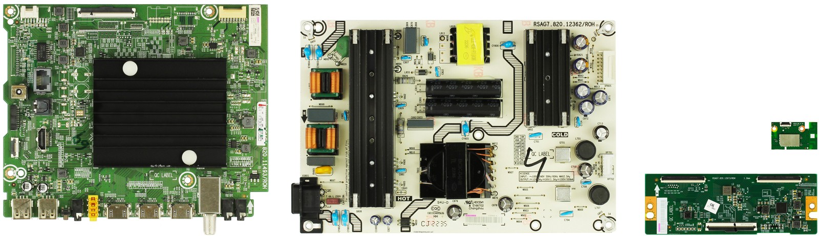 Hisense 65A65H Complete LED TV Repair Parts Kit VERSION 1