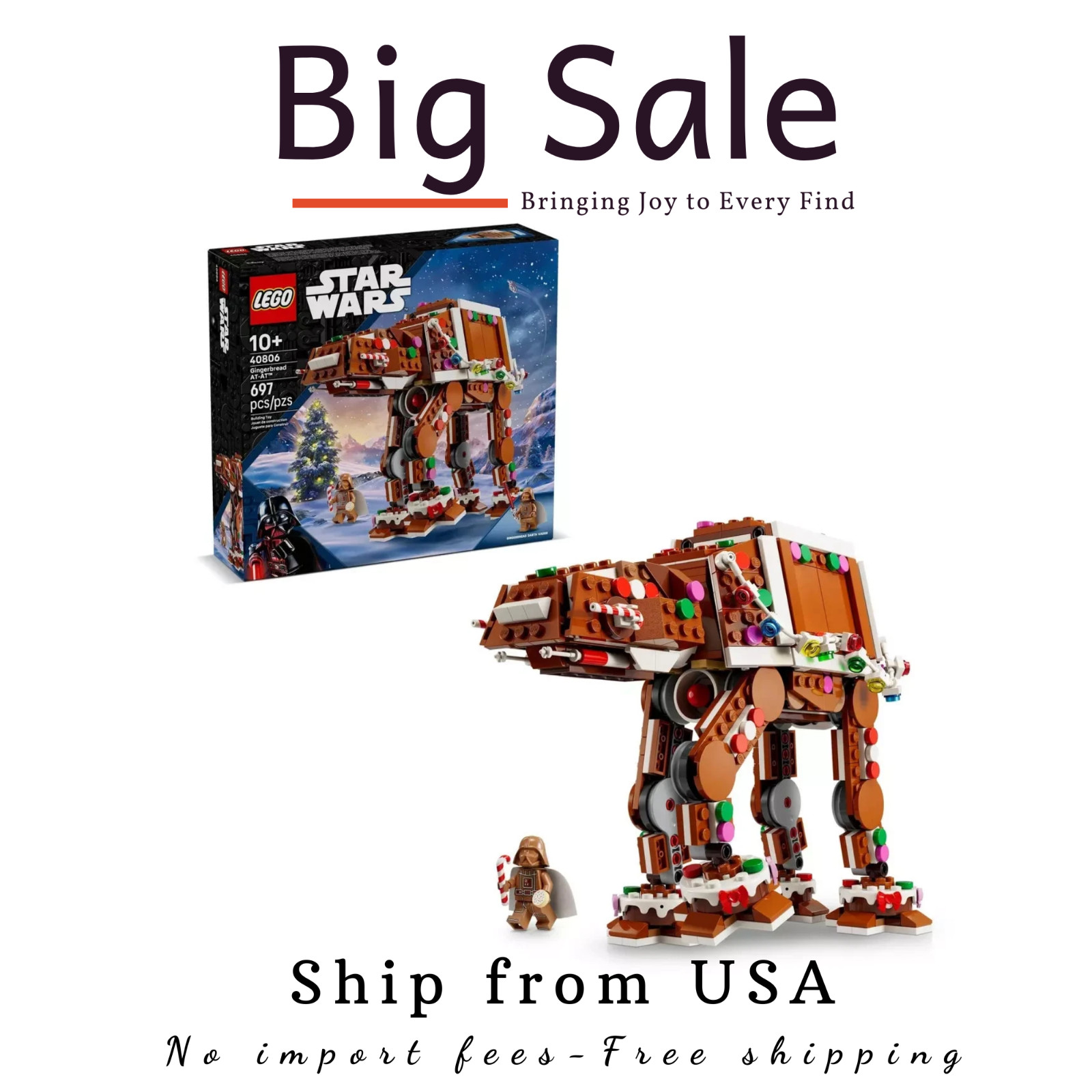 LEGO Star Wars Gingerbread AT-AT Walker 40806 Building Set