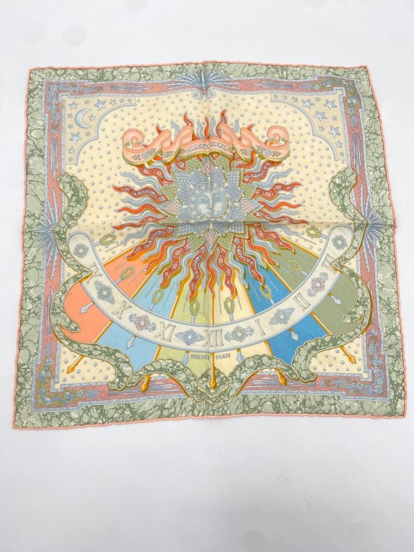 Hermes Silk Scarf Petit Carre 45 CARPE DIEM Multicolor very good gift Hermes Silk Scarf Petit Carre 45 CARPE DIEM Multicolor very good gift