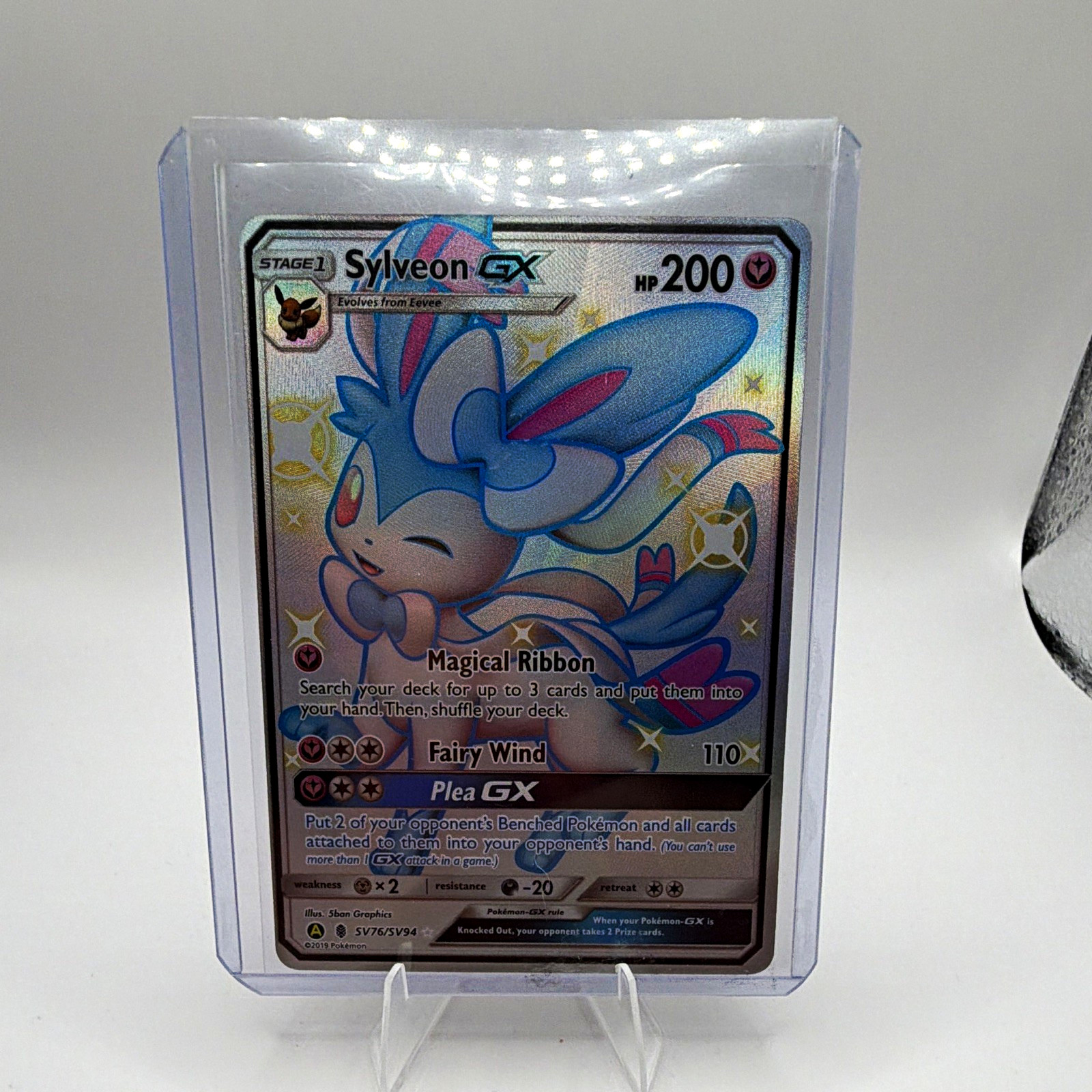 Pokemon TCG Sylveon GX SV76/SV94 Hidden Fates Shiny Vault Shiny Holo 2019 Pokemon TCG Sylveon GX SV76/SV94 Hidden Fates Shiny Vault Shiny Holo 2019
