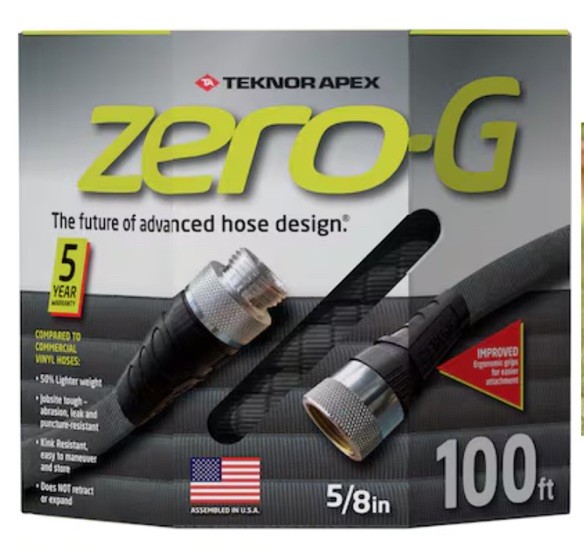 Zero-G Teknor Apex 5/8-in x 100-ft Premium -Duty Kink Free Woven Gray