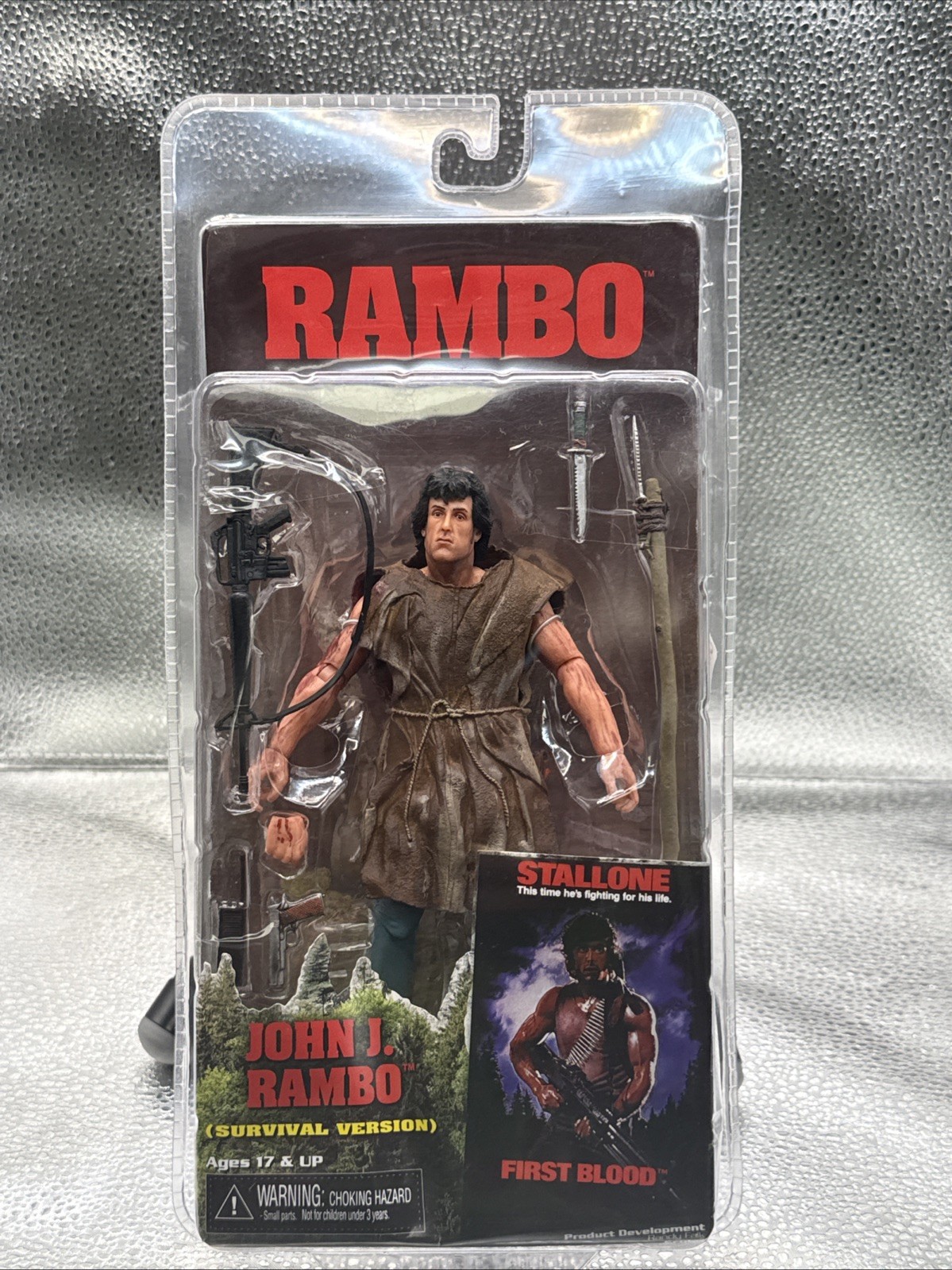 NECA First Blood John J Rambo Survival Version #53502 7” Figure NEW Sealed