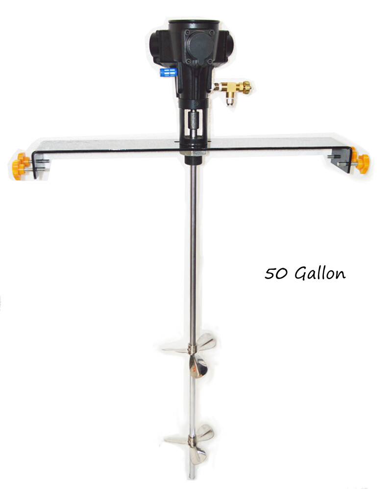 TECHTONGDA 50 Gallon Pneumatic Stainless Steel Rung Barrel Mixer Used for Paint TECHTONGDA 50 Gallon Pneumatic Stainless Steel Rung Barrel Mixer Used for Paint
