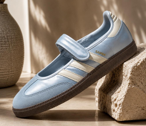 Adidas Samba Jane Crystal Sky Cream White IH9206 Womens Fashion Sneakers New