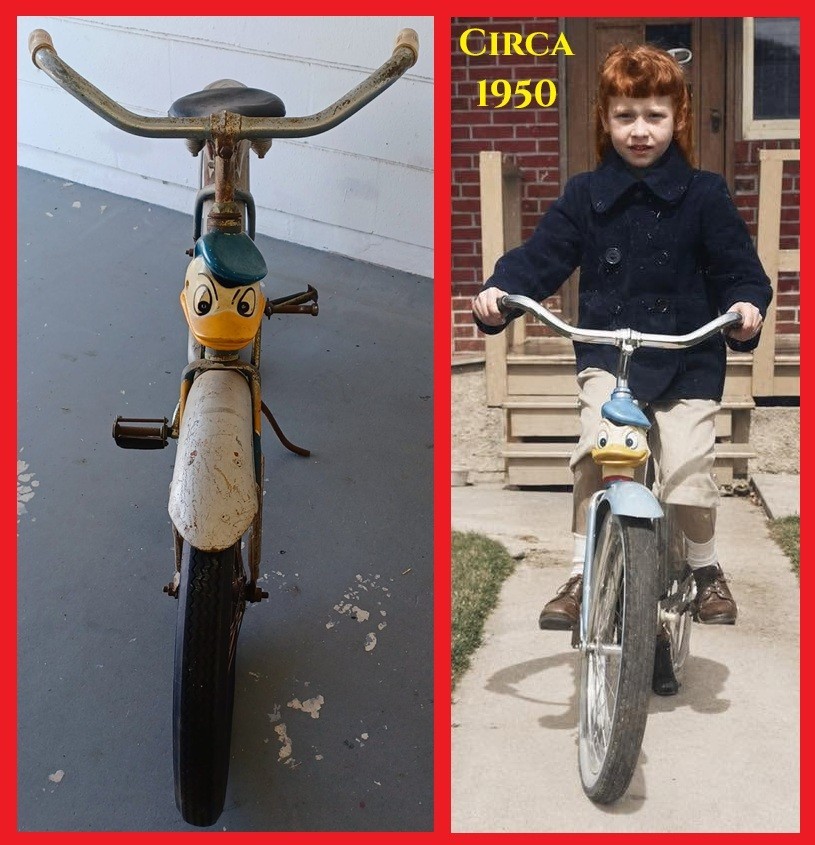 Circa 1950 - Rare DONALD DUCK Girls Bike - Made by SHELBY - Disney Circa 1950 - Rare DONALD DUCK Girls Bike - Made by SHELBY - Disney