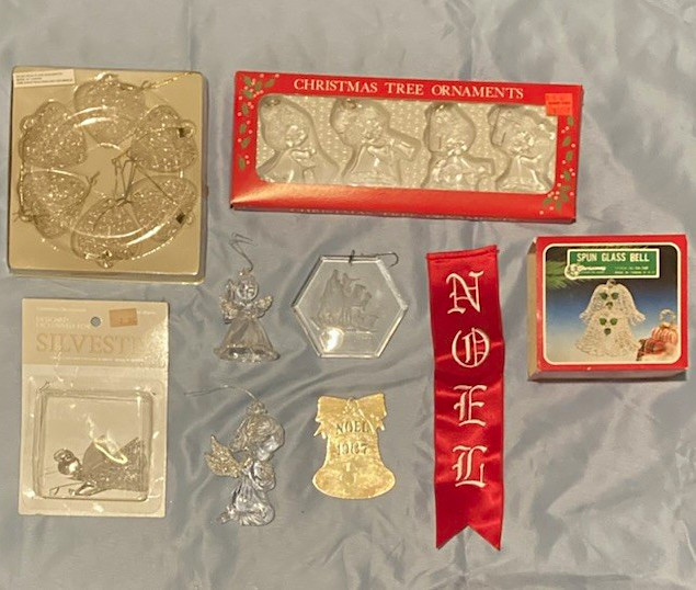 Vintage Lot Christmas Ornaments Spun Glass, Acrylic, Misc Vintage Lot Christmas Ornaments Spun Glass, Acrylic, Misc