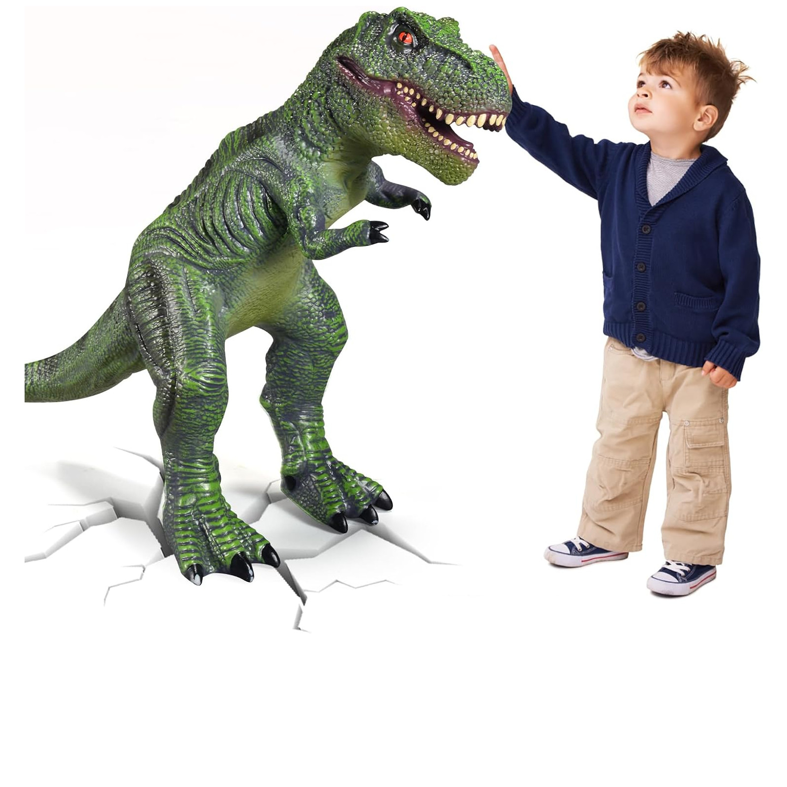 Large Dinosaur Toys, 28 Inch Inflatable Tyrannosaurus Rex for Kids, Toddler