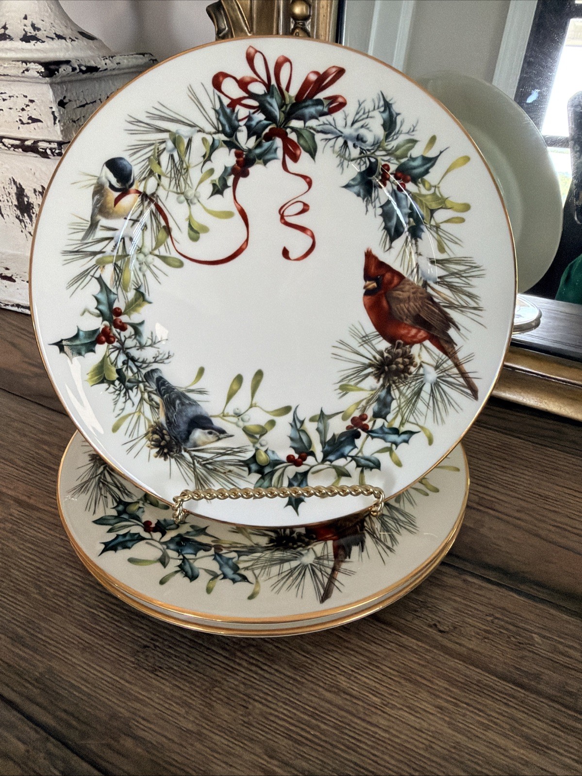 Lenox Winter Greetings Catherine McClung Salad Plates 8\