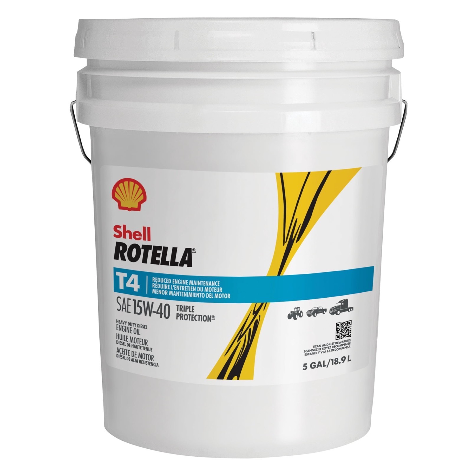 FLASHSALES - Shell Rotella T4 Triple Protection 15W-40 Diesel Oil 5 Gal Pail FLASHSALES - Shell Rotella T4 Triple Protection 15W-40 Diesel Oil 5 Gal Pail