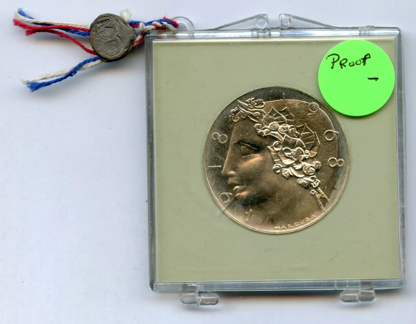 1968 Czechoslovakia 50 Korun Silver Proof Coin + OGP Case Lead Seal - JP499