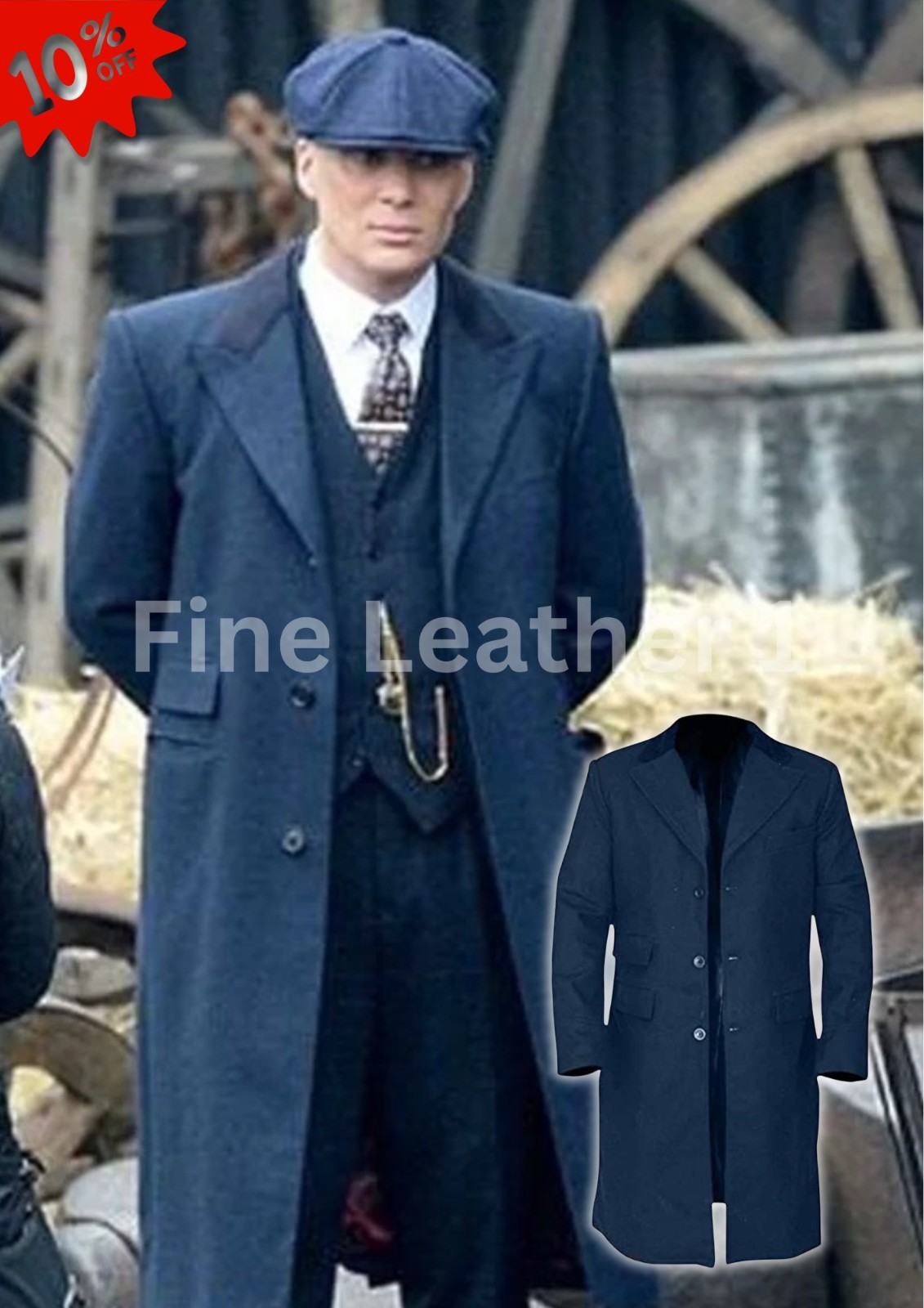 Men's Peaky Blinders Thomas Shelby Style Movie Wool Trench Coat - BIG SALE