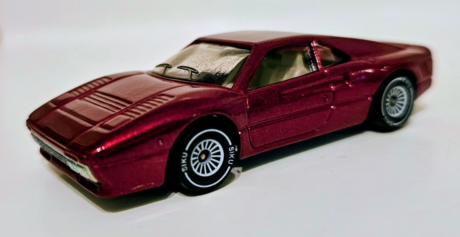 Vintage 1980s West Germany Siku #1060 Ferrari GTO in Rare Metallic Red