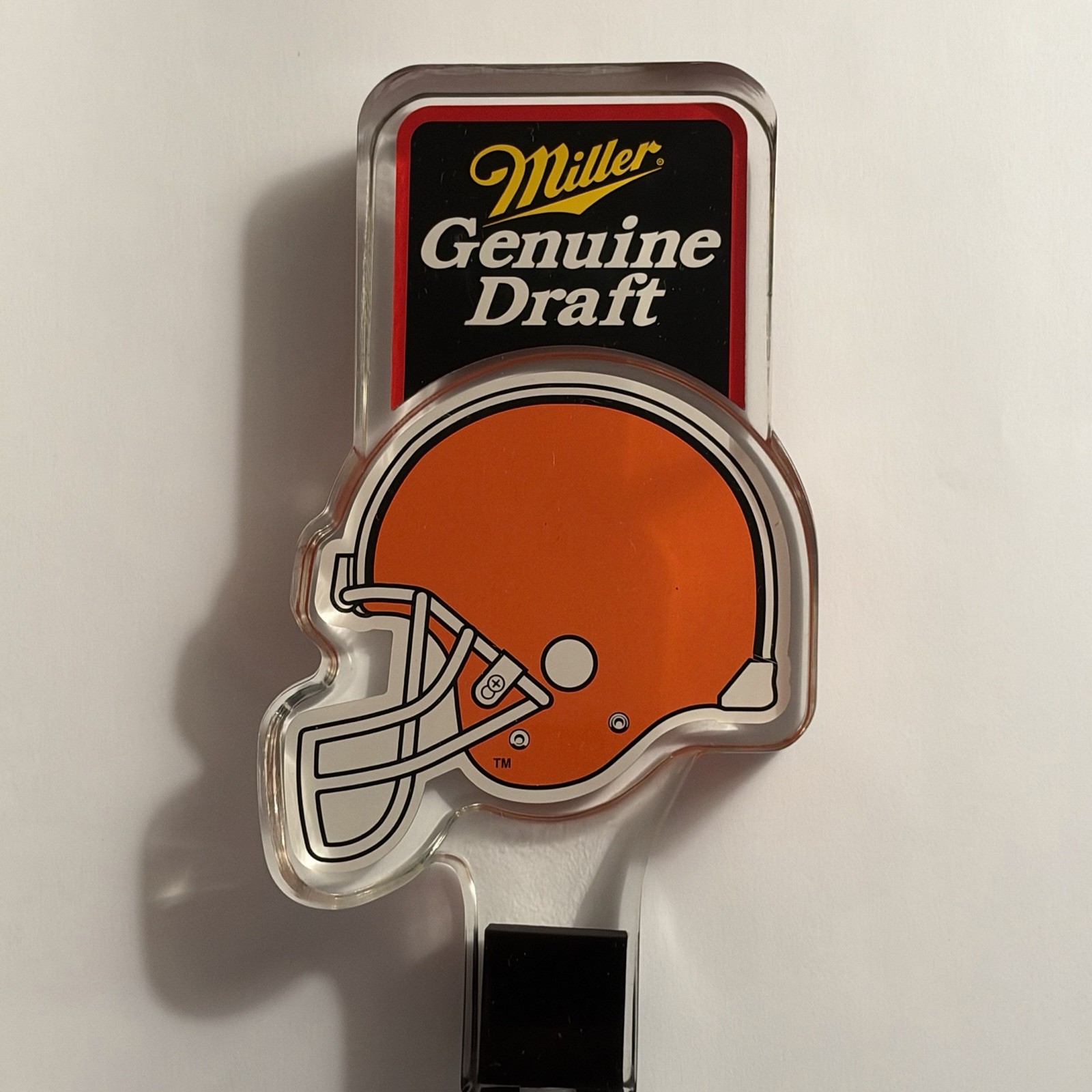Vintage Miller Genuine Draft Beer Tap Handle Cleveland Browns NFL Helmet  90s