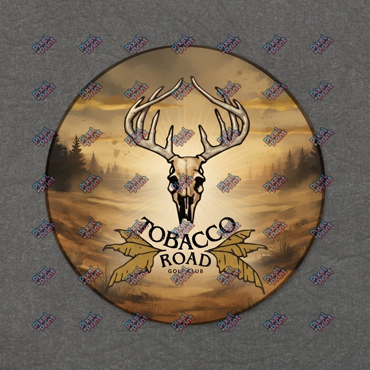 Tobacco Road Golf Club Deer Skull Golf Sticker #S1947