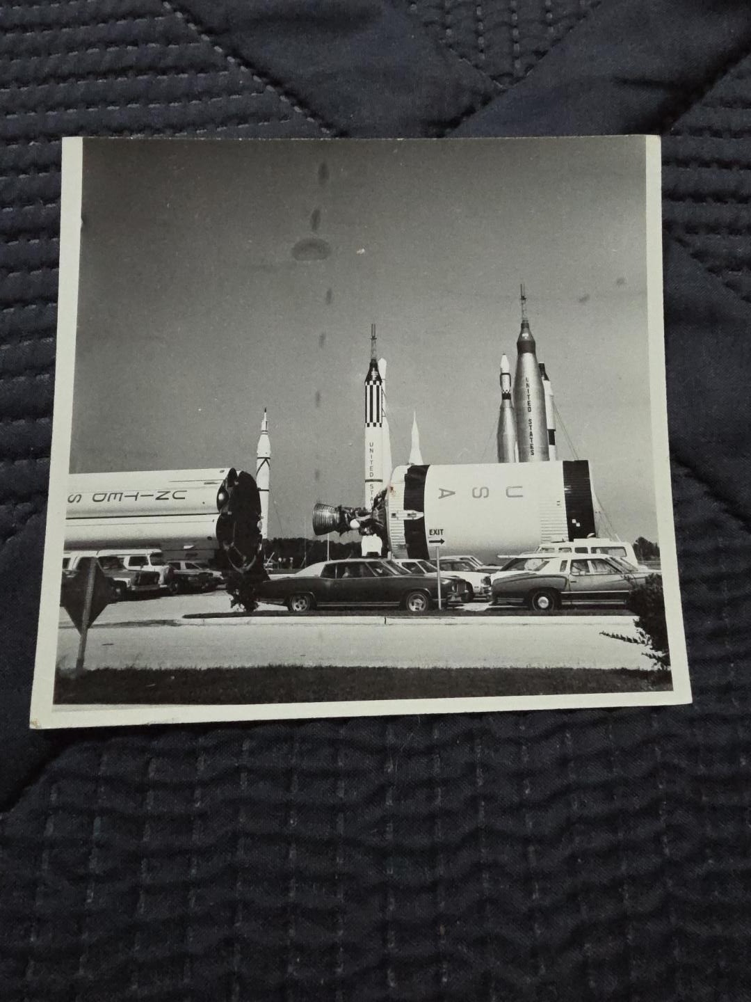 Vintage 1970s NASA Space Rocket Display Original Photo Saturn Apollo 4x4