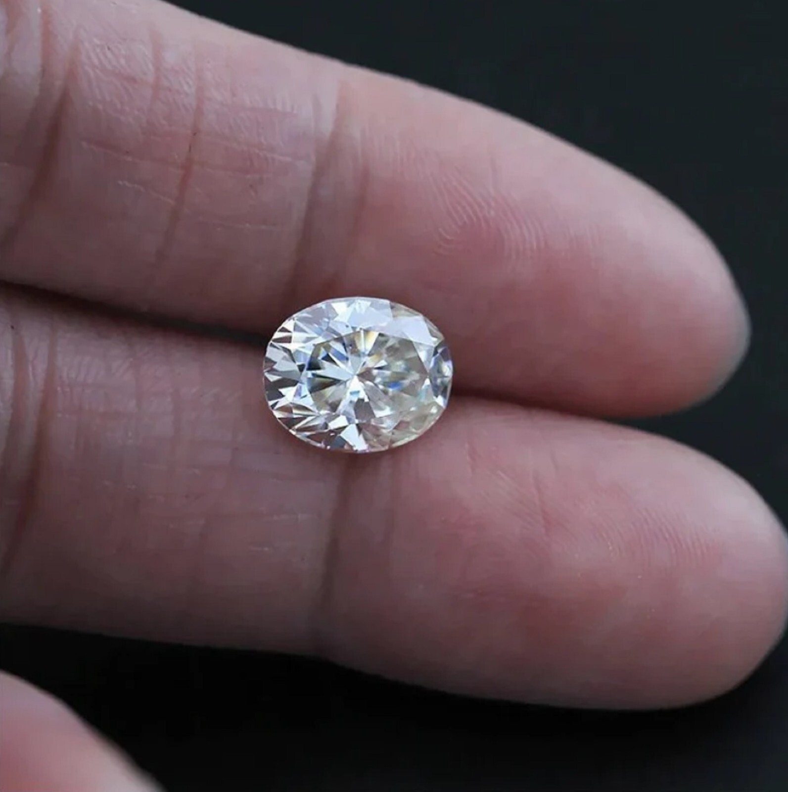 Oval Cut Loose Moissanite Stone D Color VVS1 GRA Certificate  All Sizes