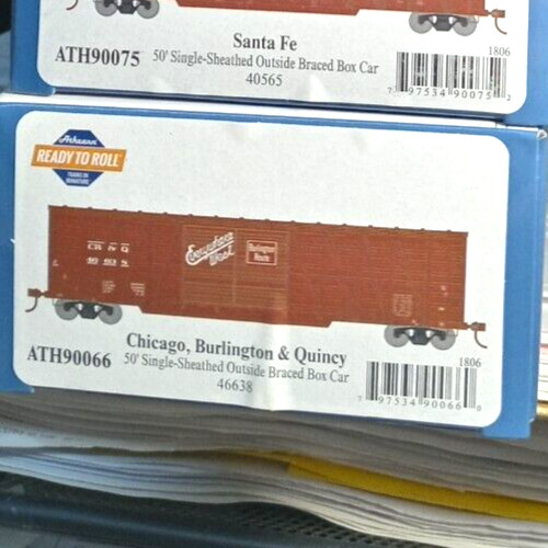 Athearn Ath900.. Series  50' Single Sheathed Outside Brace Box Cars Assorted