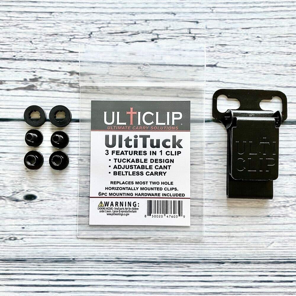 Ulticlip - UltiTuck Holster Clip, Tuckable, Adjustable, Beltless, IWB Ulticlip - UltiTuck Holster Clip, Tuckable, Adjustable, Beltless, IWB