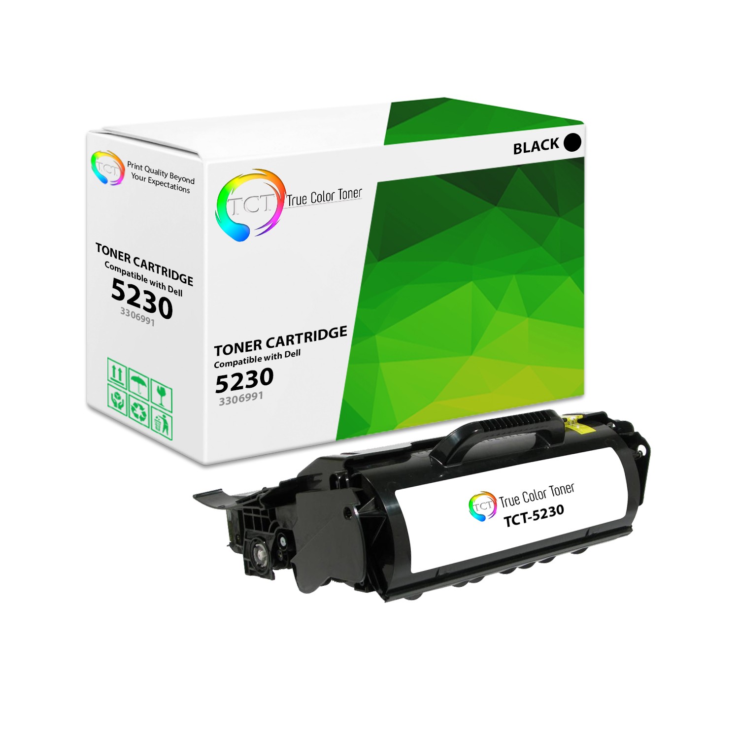 2Pk TCT 330-6991 For Dell 5230N 5350DN Premium Black Compatible Toner Cartridge