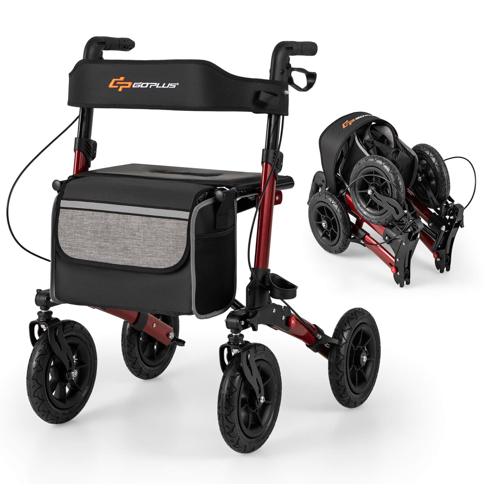 Walker for Seniors Folding Rollator Walker w/9\