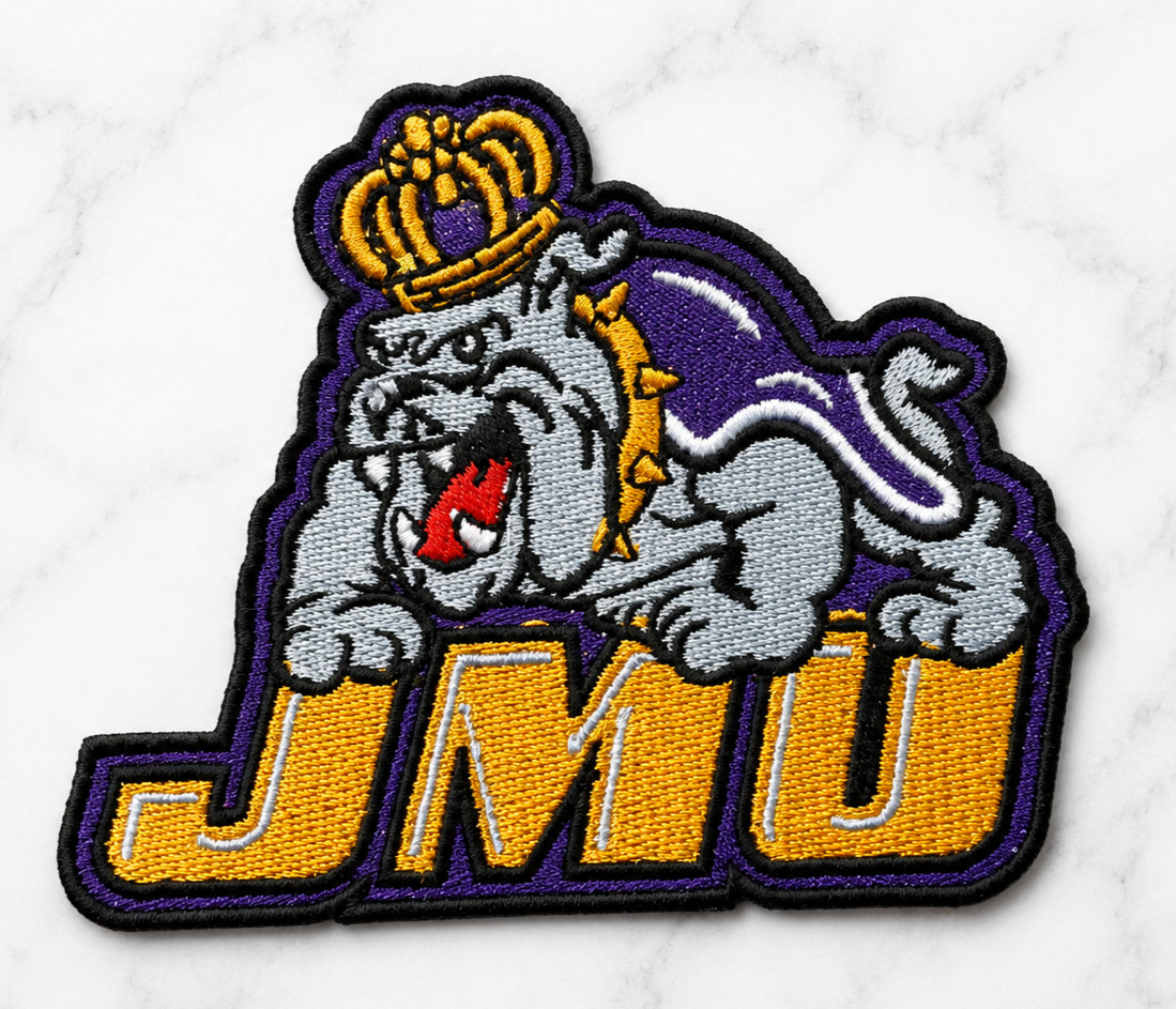 JMU JAMES MADISON NCAA EMBROIDERED IRON ON PATCH 3\ JMU JAMES MADISON NCAA EMBROIDERED IRON ON PATCH 3\